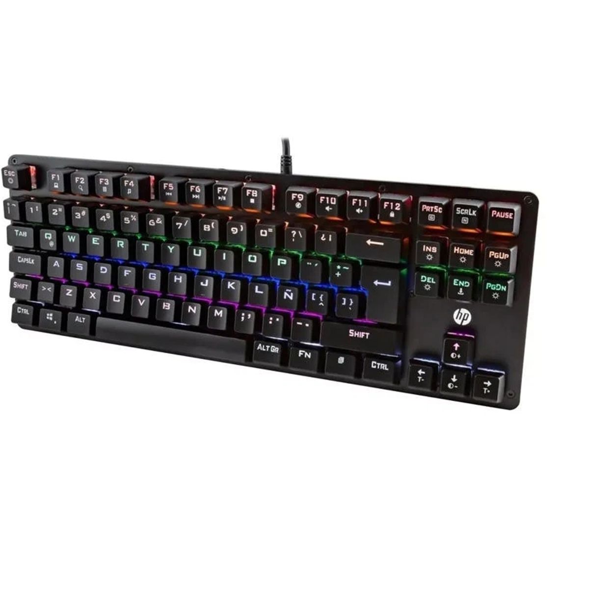 HP - Teclado Gamer Hp Gk200 Qwerty Hp Blue Rgb Mecanico