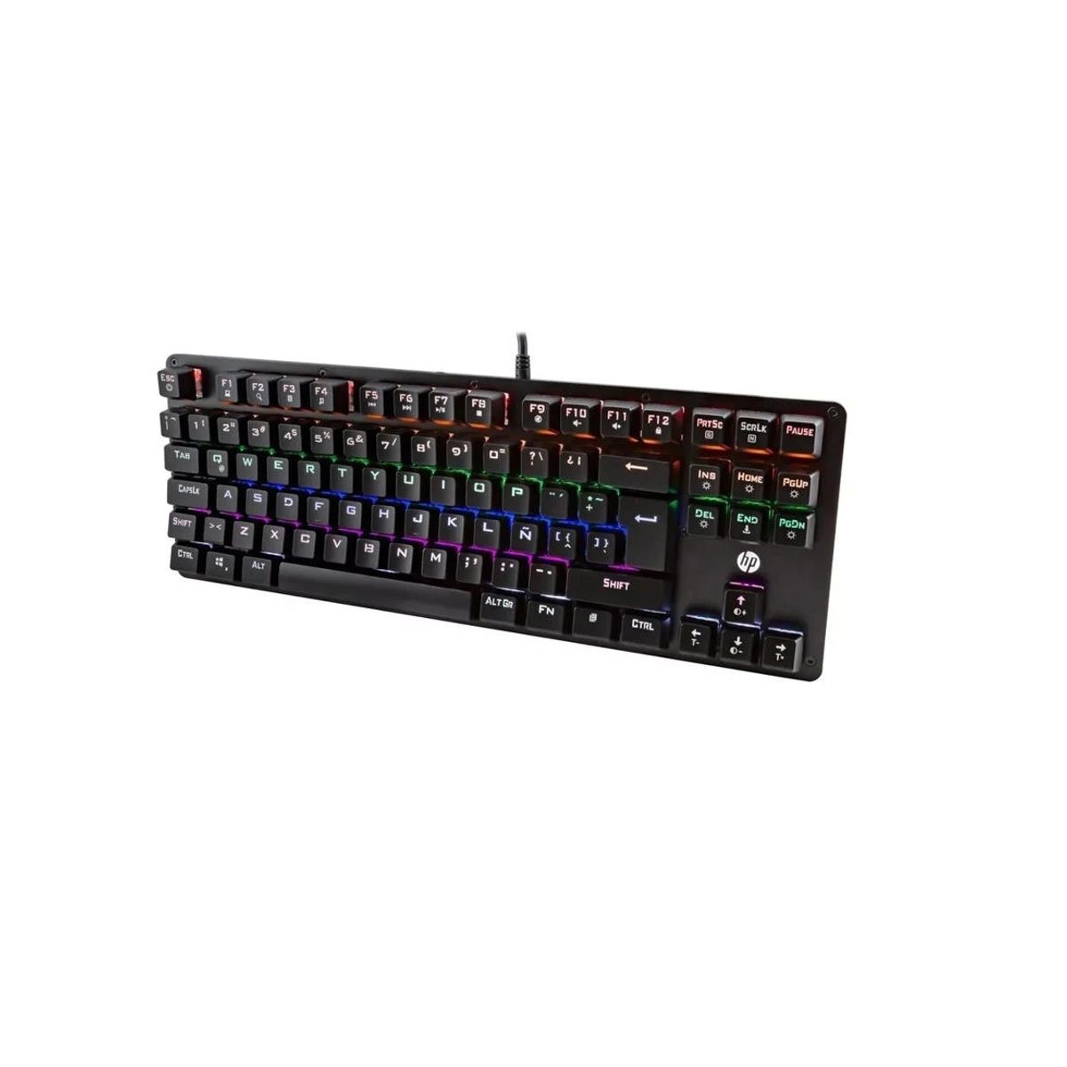 HP - Teclado Gamer Hp Gk200 Qwerty Hp Blue Rgb Mecanico