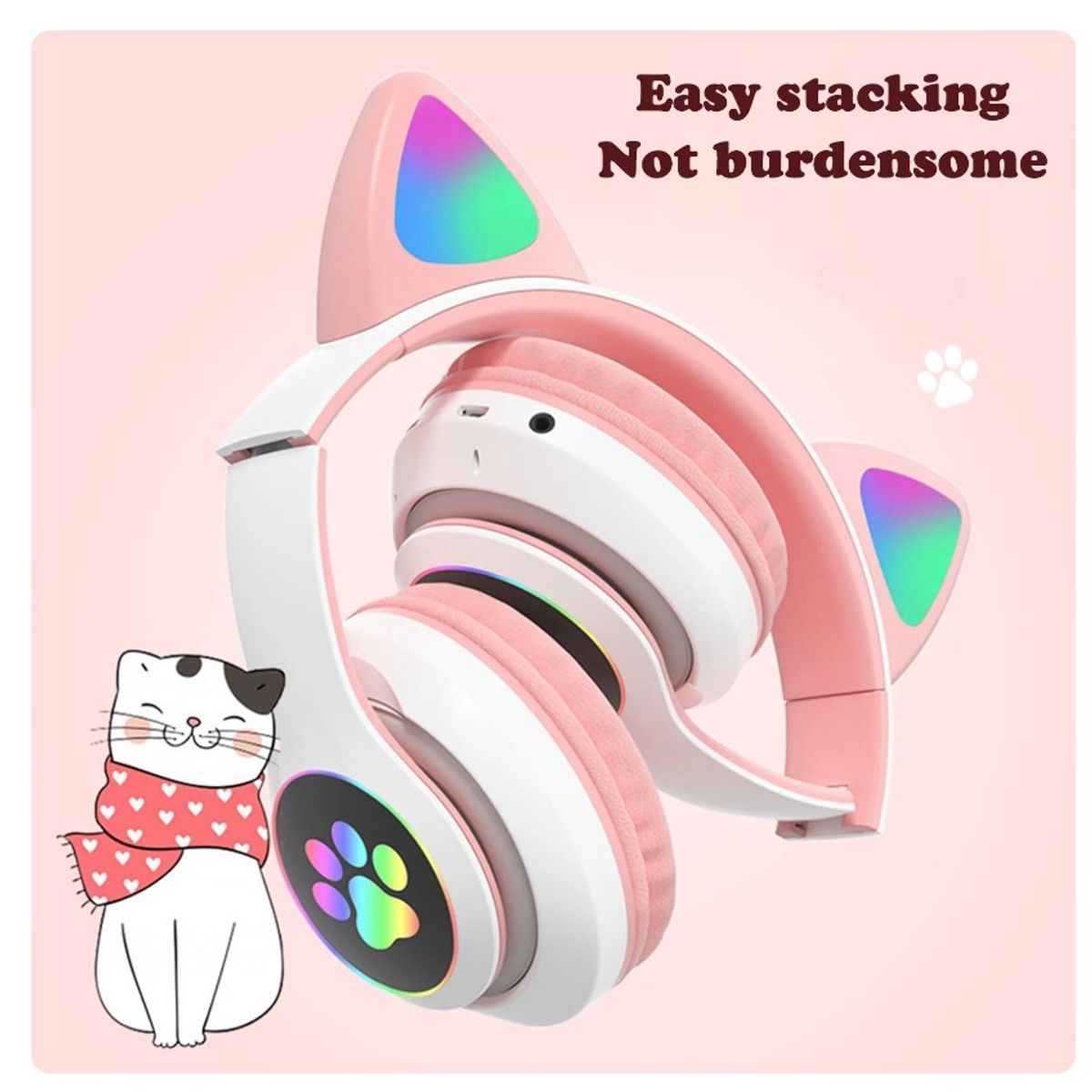 GENERICO - Audífonos Inalámbricos Bluetooth L550 Cat Ear Recargable…