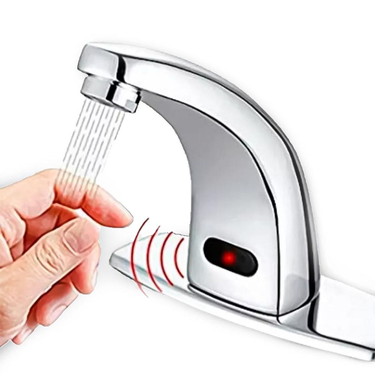 DETODOYMAS - Llave Monomando Lavamanos Moderno Sensor Infrarrojo