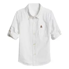 GAP - Camisa Oxford Manga Larga Blanco