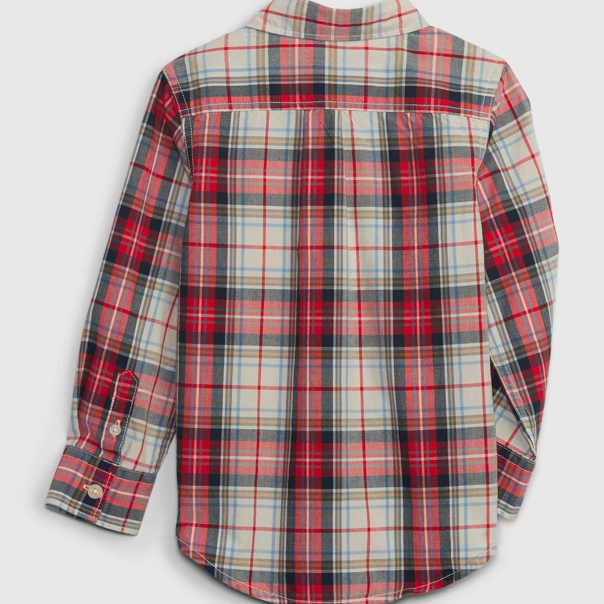 GAP - Camisa Poplin Manga Larga Rojo GAP