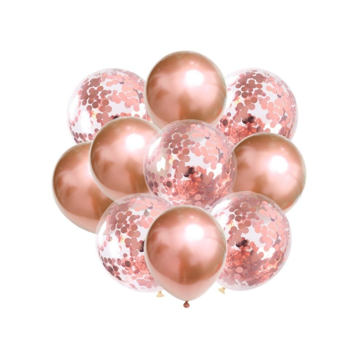 BABYLUNA - Set 12 Globos Premium para Fiestas Rosado más Inflador