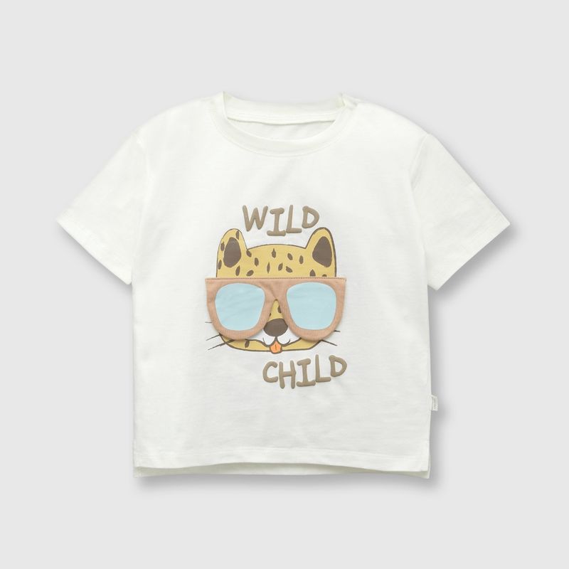 COLLOKY - Polera de bebé niño tigre crema (3 a 36 meses) 36 meses