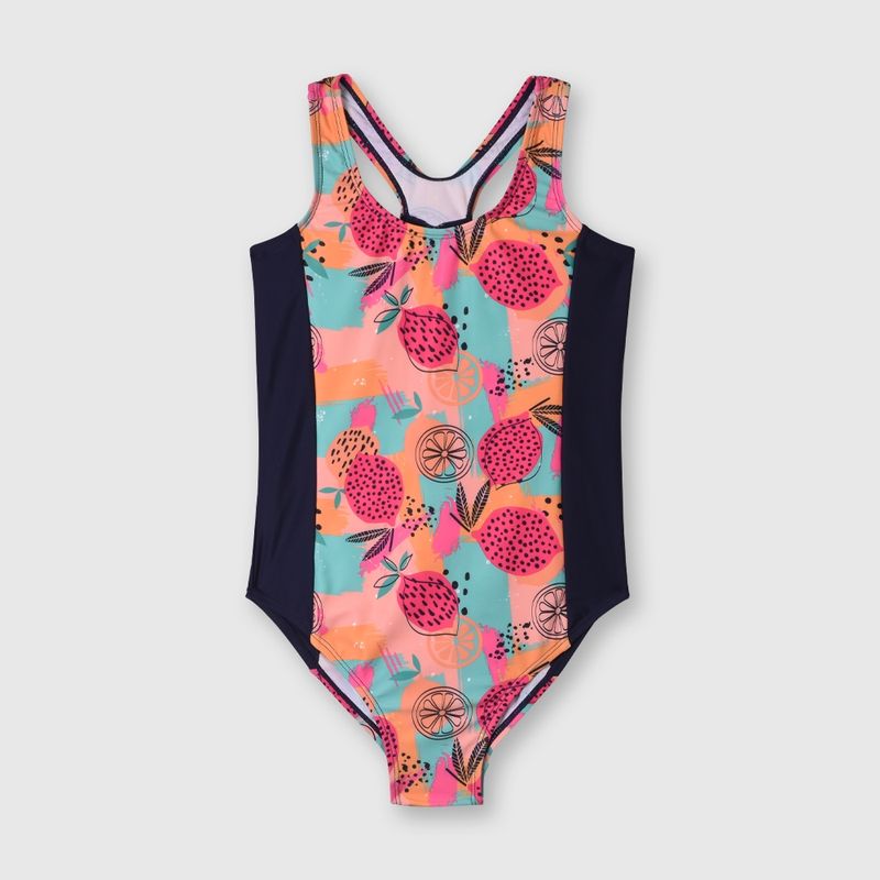 COLLOKY - Traje de baño de niña playa salmon (2 a 12 años) 3-4 Años.