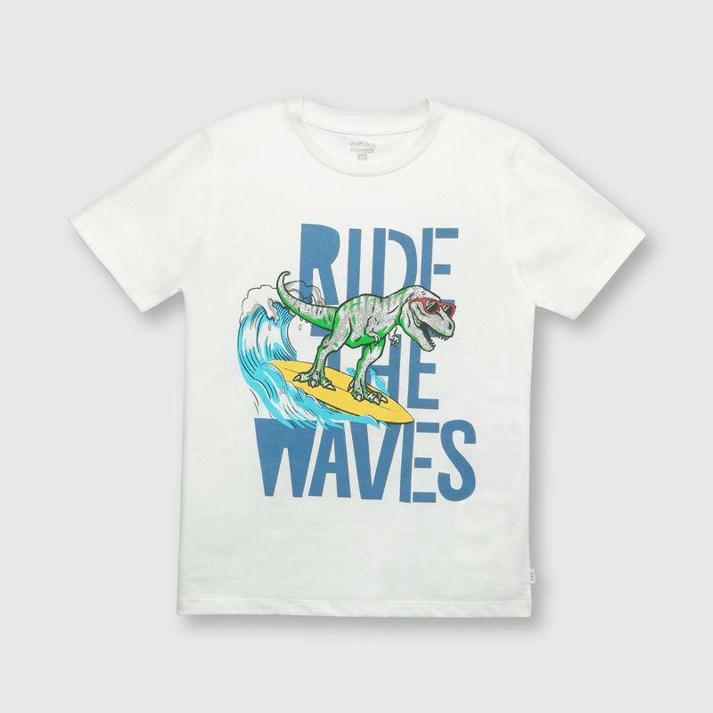 COLLOKY - Polera de niño waves off white (2 a 12 años) 2-3 Años