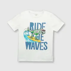 COLLOKY - Polera de niño waves off white (2 a 12 años) 2-3 Años