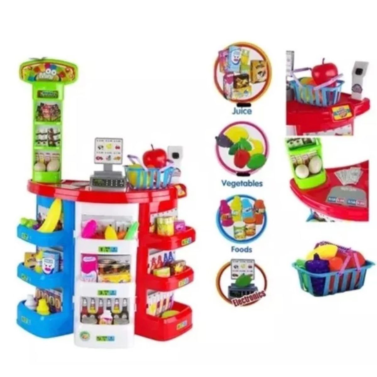 GENERICO - Juego de Supermercado Registradora Scanner Balanza 922-06