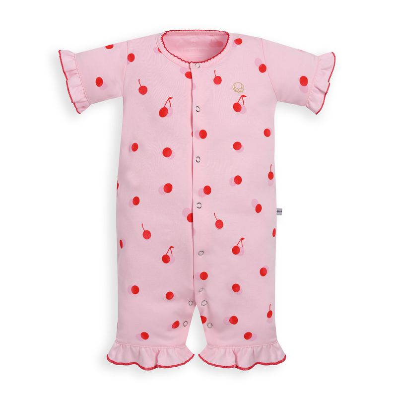 POMPON PIMA - Pijama Enterito Corto - Pink Cherry