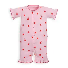 POMPON PIMA - Pijama Enterito Corto - Pink Cherry