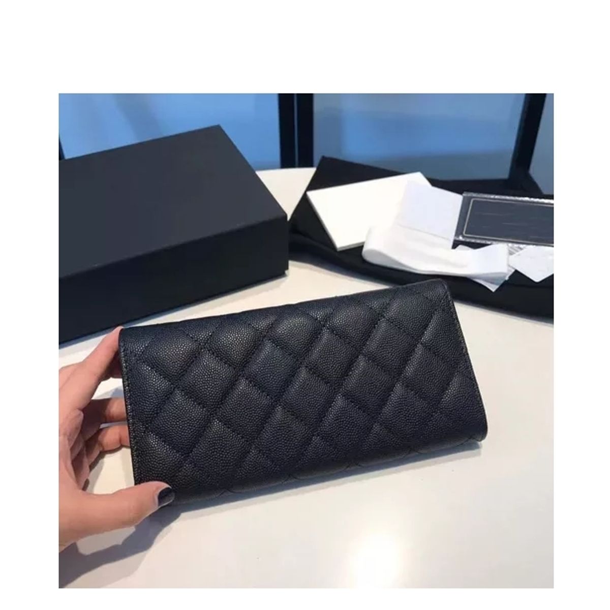 GENERICO - Billetera Cartera Monedero Mujer Elegante Negro