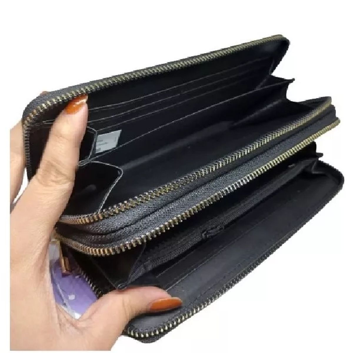 GENERICO - Billetera Cartera Monedero Mujer Elegante Negro