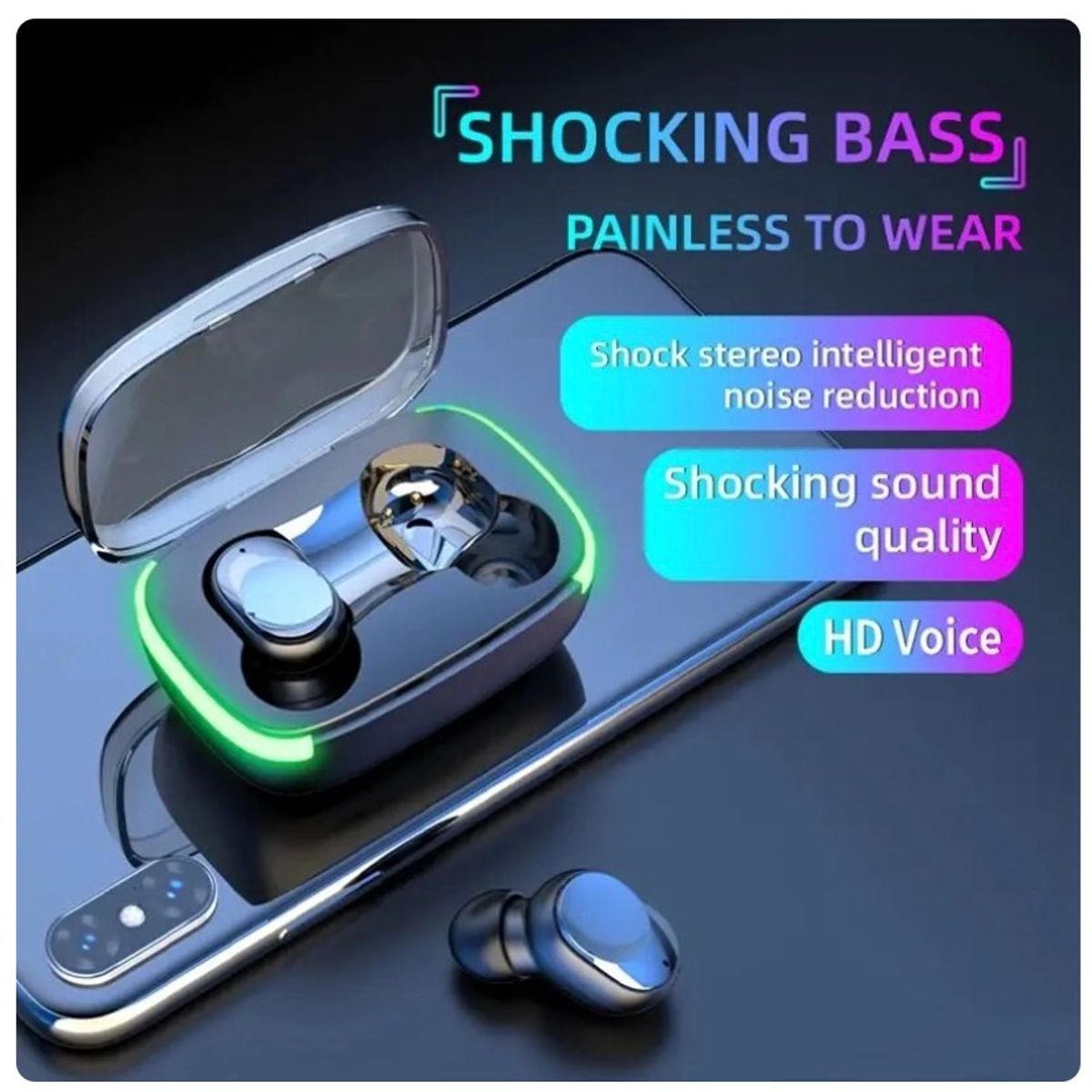 GENERICO - Audifonos Inalambricos Bluetooth TWS 5.1 Con Power Bank y Touch