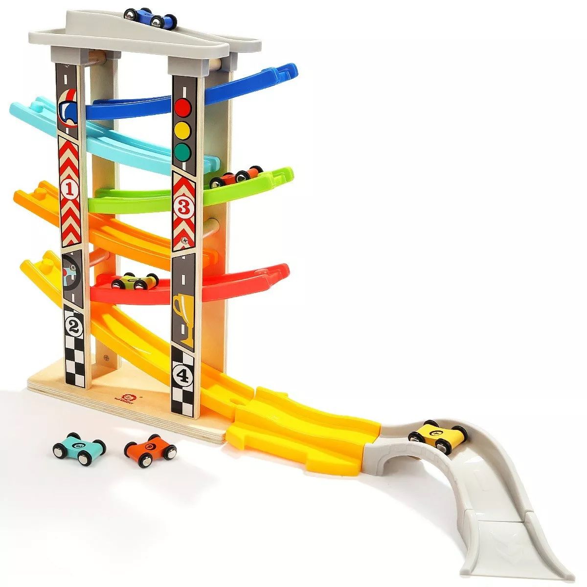 TOP BRIGHT - PISTA MADERA START RACER 6 CAIDAS 6 AUTITOS..