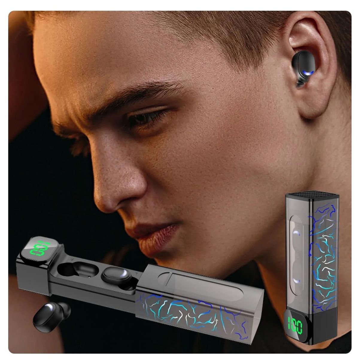 GENERICO - Audifonos Inalambricos Bluetooth TWS E50 5.1 Con Power Bank y Touch