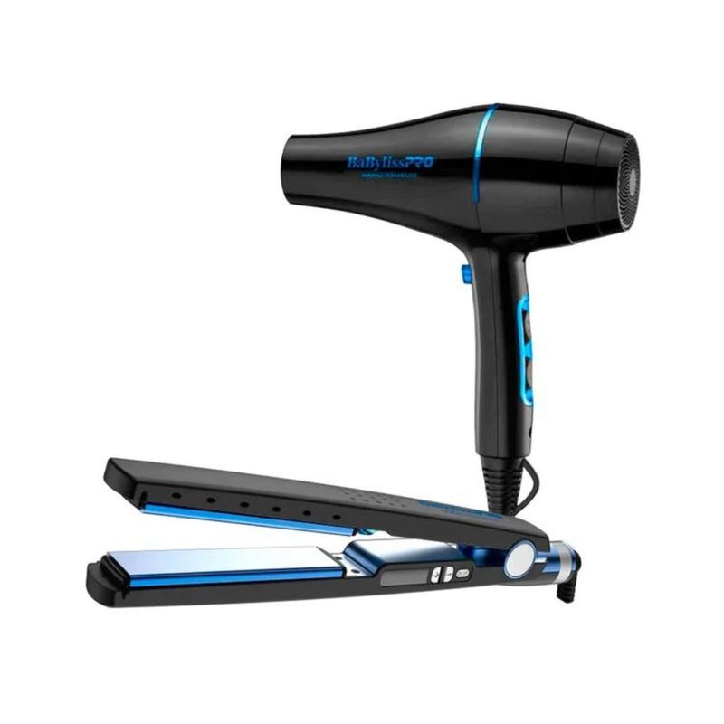 BABYLISS PRO - Kit Plancha de 32 mm + Secador de 2000 w Negro BBLPP43UZ.