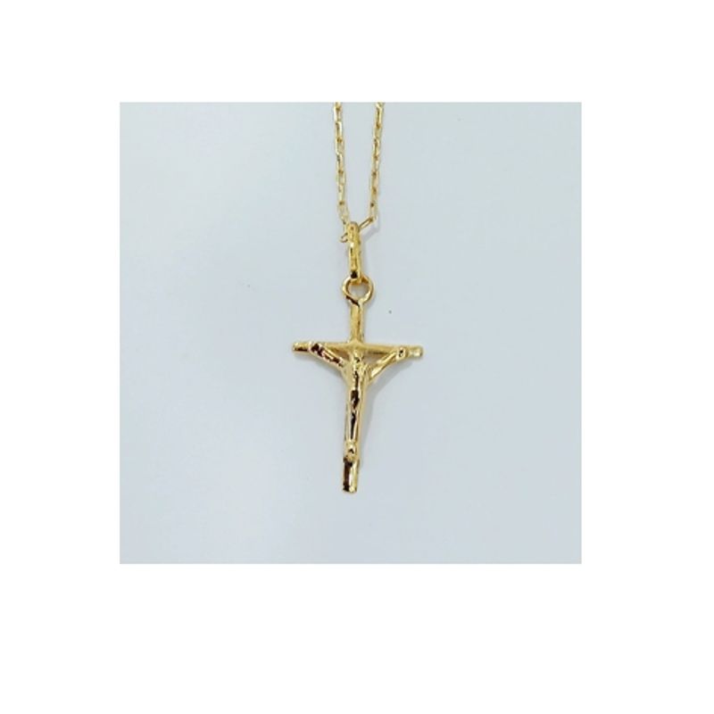 GENERICO - conjunto cadena oro 18 ktes y cristo oro 18 ktes