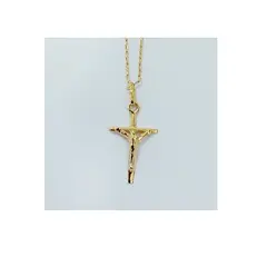 GENERICO - Conjunto cadena oro 18 ktes y cristo oro 18 ktes