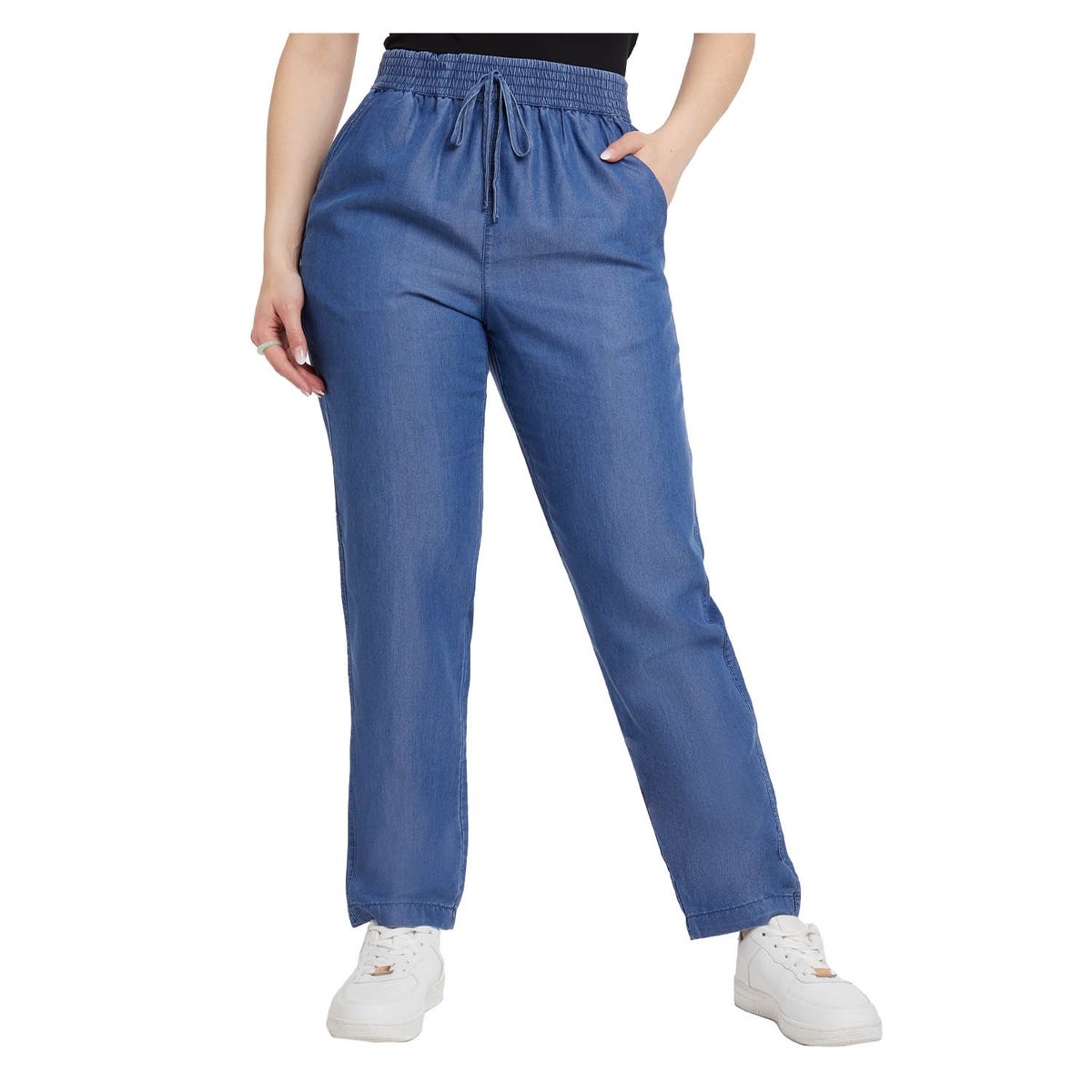 FASHION'S PARK - Jeans Mujer Pretina Elasticada Azul Fashion's Park
