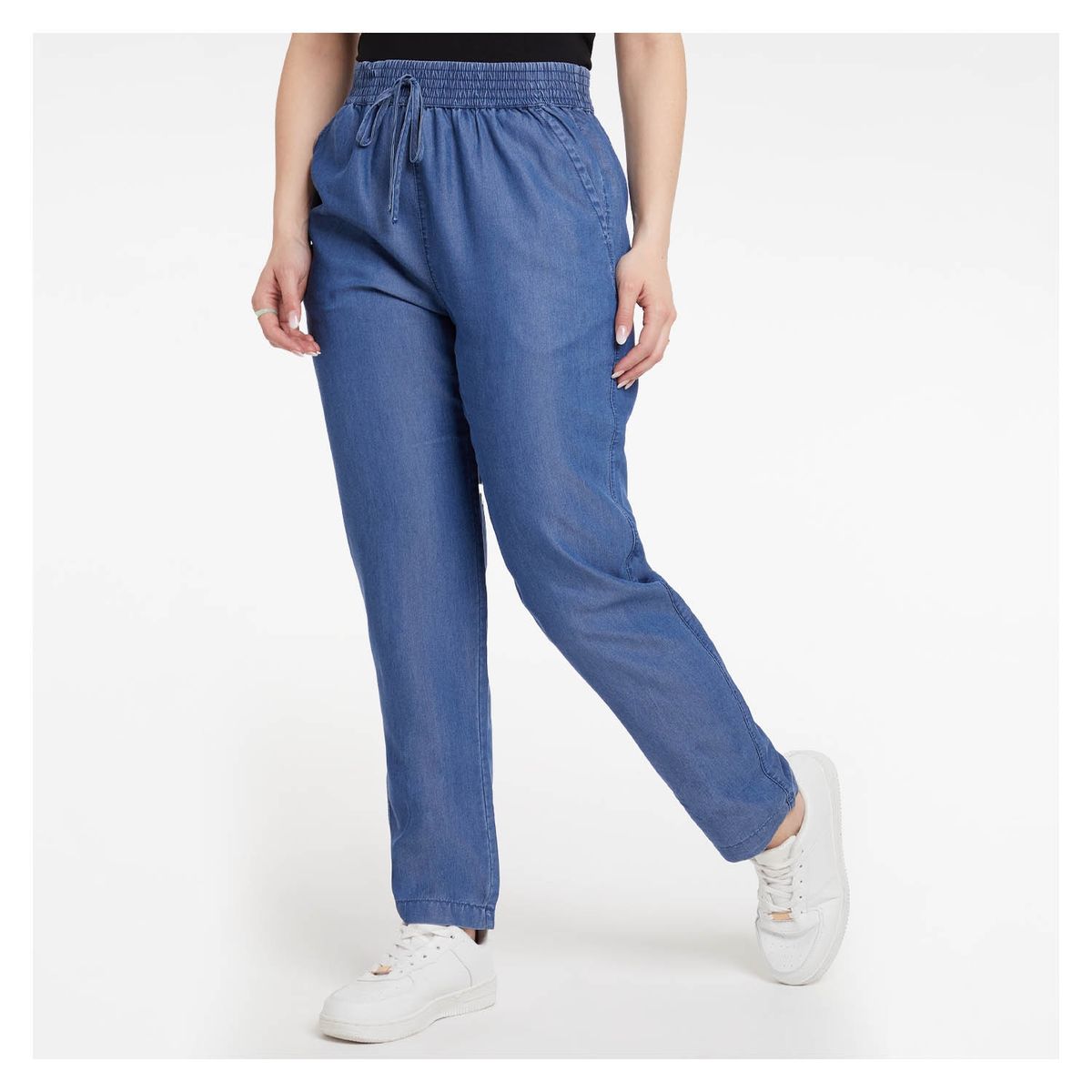FASHION'S PARK - Jeans Mujer Pretina Elasticada Azul Fashion's Park