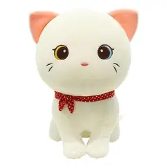 GENERICO - Peluche Gato Blanco de La Fortuna con Pañoleta Kawaii.