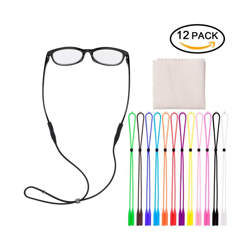 GENERICO - Set 12 Sujeta Lentes De Silicón Para Niño Con Ajustador