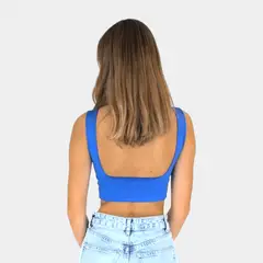 COYOTE ROSA - Crop Top Georgina Azul Sin Espalda