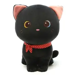 GENERICO - Peluche Gato Negro de La Fortuna con Pañoleta Kawaii
