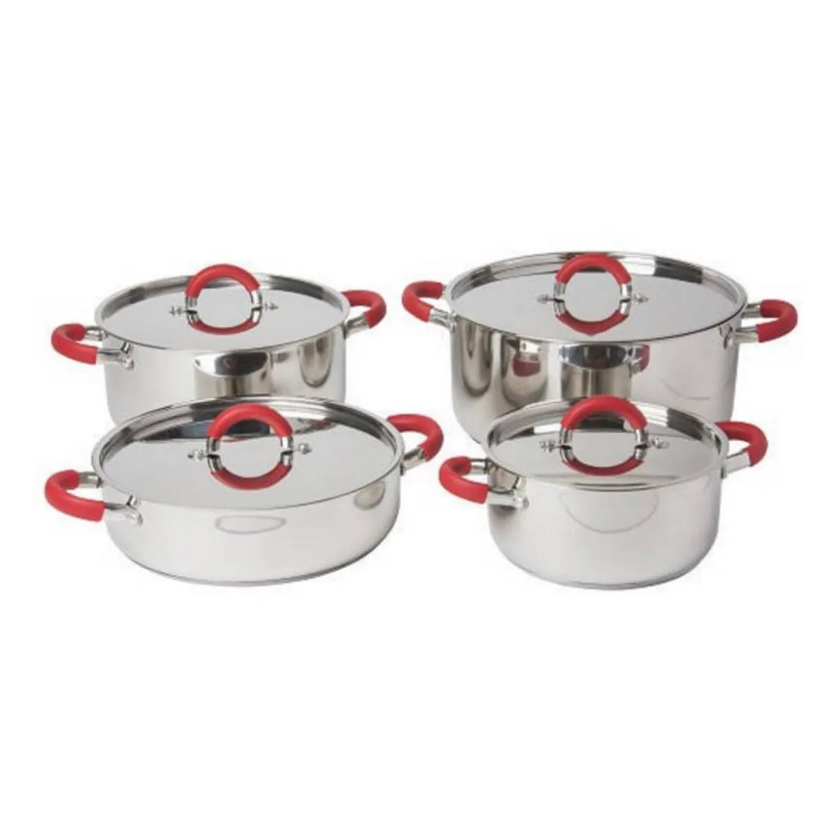 GENERICO - BATERIA DE COCINA ACERO INOXIDABLE 8 PIEZAS