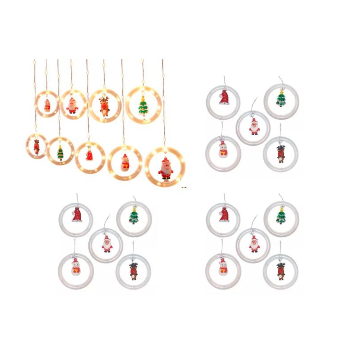GENERICO - Pack X3 Guirnalda Navidad Aros De Luz Decorativos 3mts Usb