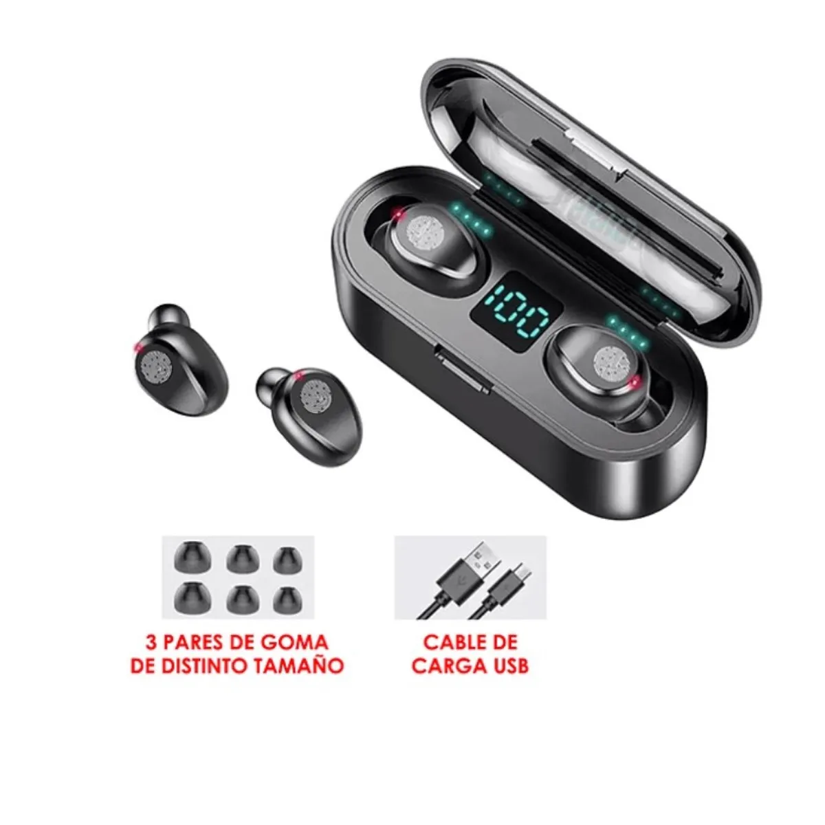 GENERICO - Audifonos Inalambricos Bluetooth AKST230 Con Power Bank