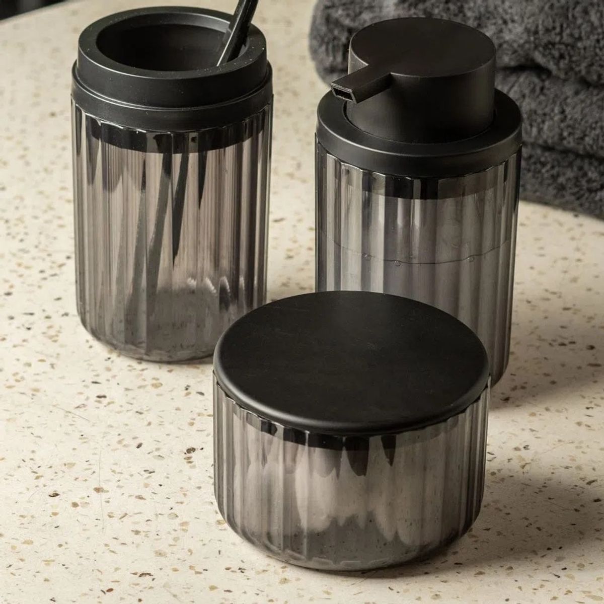 OU - Porta Algodón/Joyero Groove Classic Negro OU