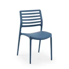ROCA NEGRA - Silla Louise de polipropileno reforzado con fibra de vidrio color Azul