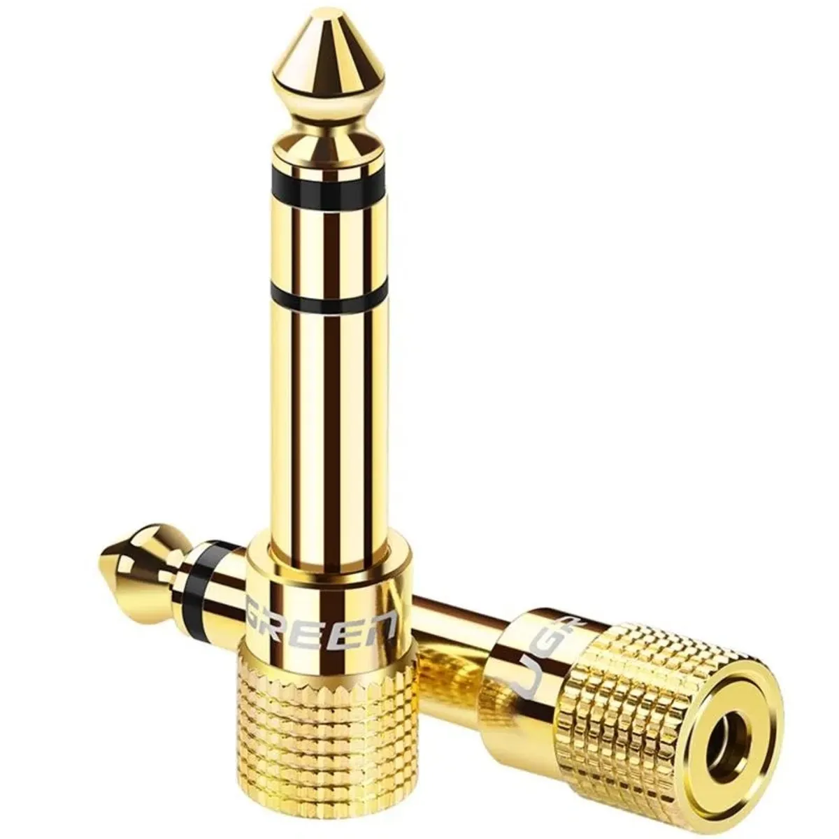 UGREEN - Adaptador Gold Estéreo JACK 3.5MM H/M JACK 6.3MM UGREEN 20503