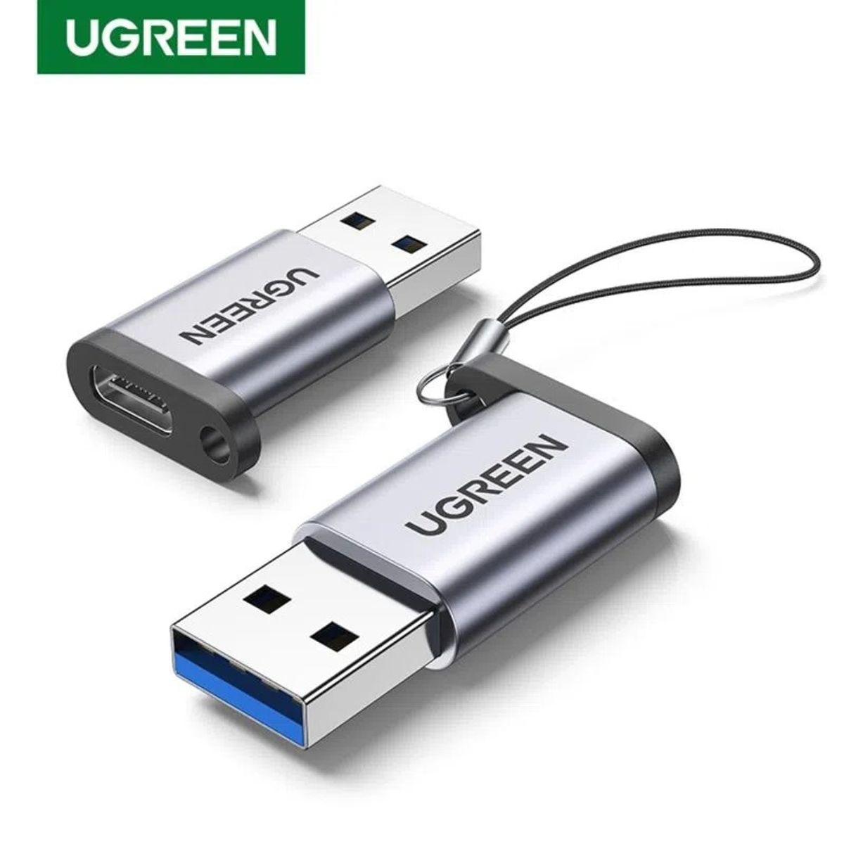 UGREEN - Adaptador M/H USB-A 3.0 / IN USB-C 3.1 Aluminio SIILVER