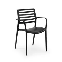 ROCA NEGRA - Silla Louise Xl de polipropileno reforzado con fibra de vidrio color Negro