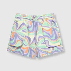 COLLOKY - Short de niña sicodelico lila (2 a 12 años) 3-4 Años