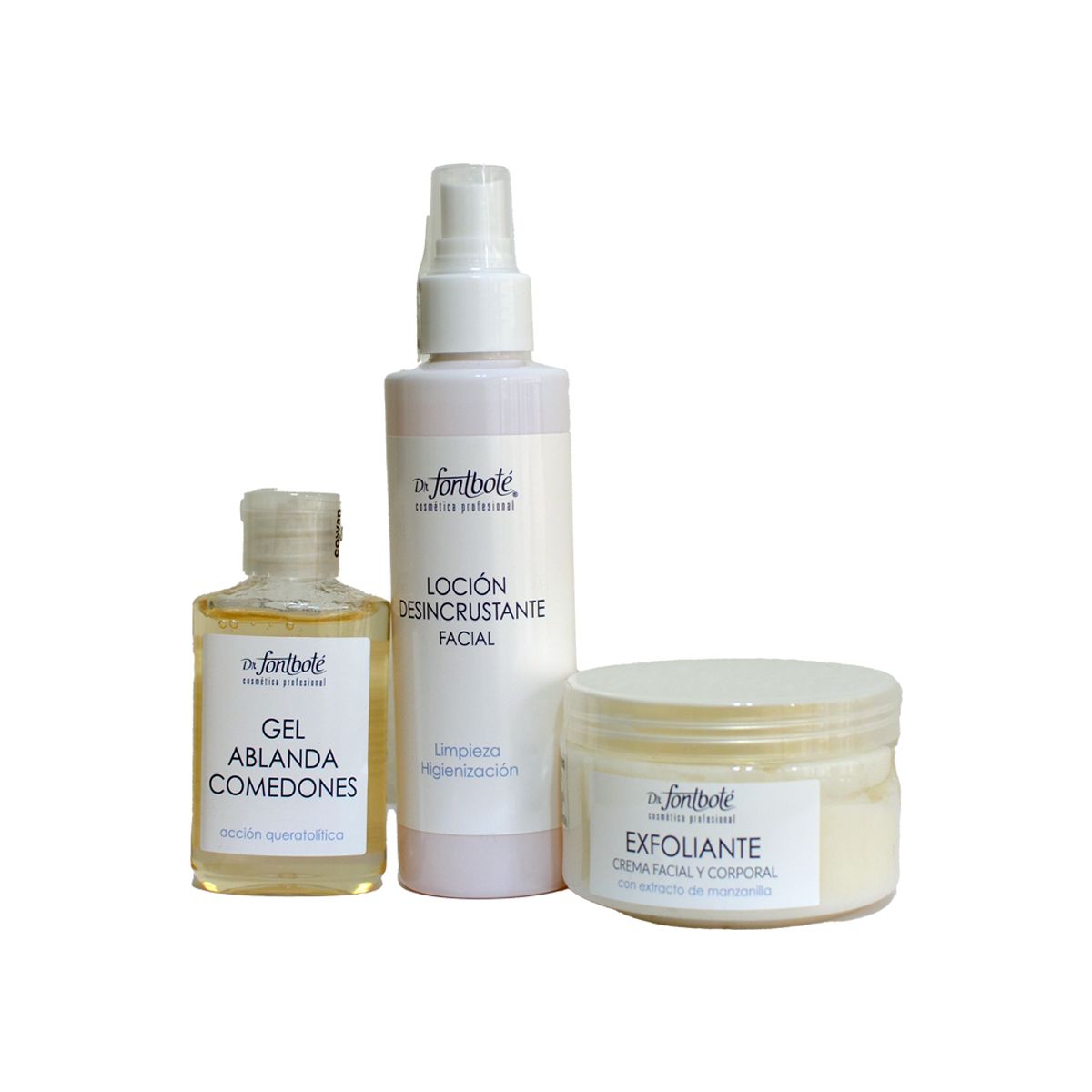 DR FONTBOTE - Locion Desincrustante Exfoliante y Ablanda Comedones pack.