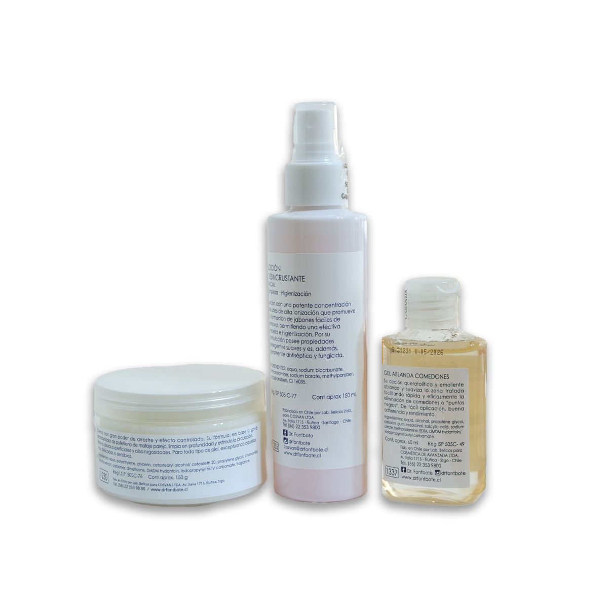 DR FONTBOTE - Locion Desincrustante Exfoliante y Ablanda Comedones pack.