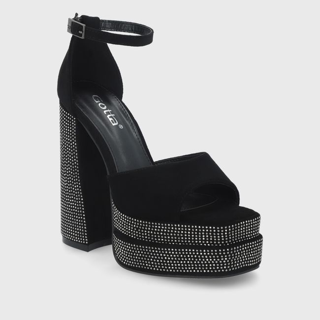 GOTTA - Sandalia Mujer Taco Negra  25911