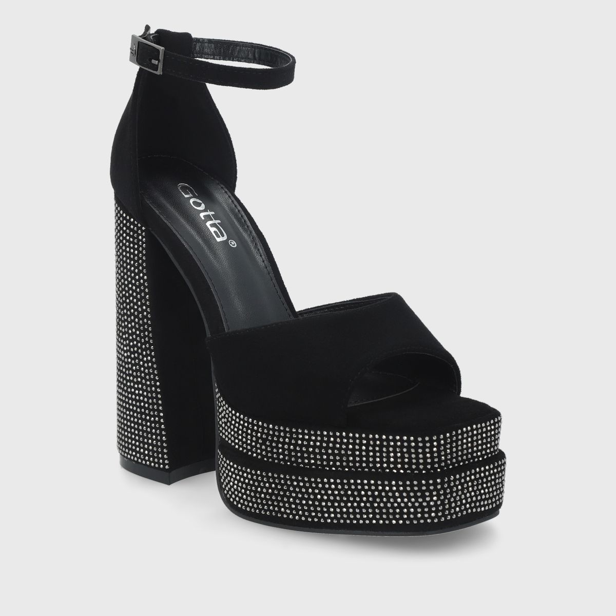 GOTTA - Sandalia Mujer Taco Negra  25911