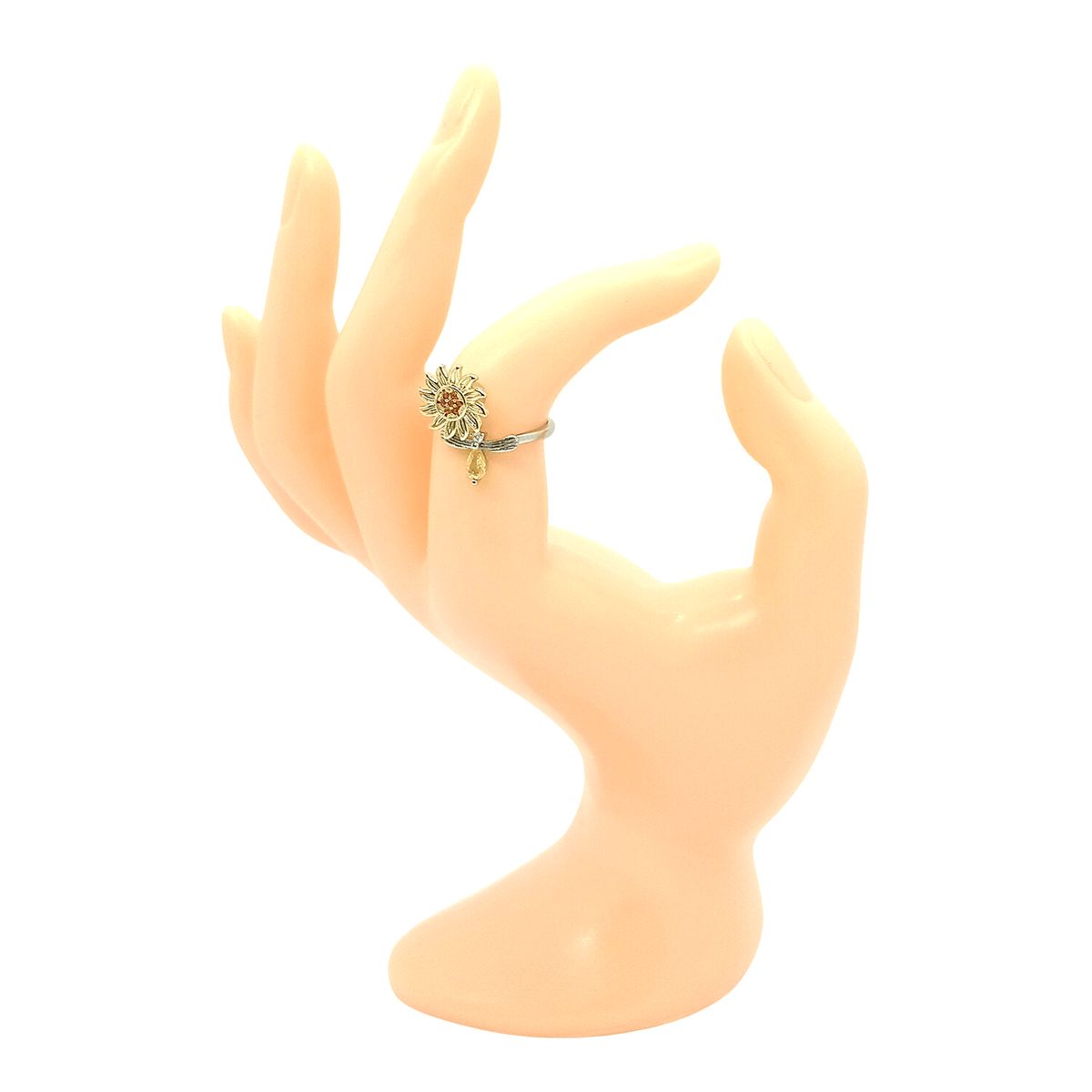 GENERICO - Anillo Antiestrés Girasol Giratorio Ajustable
