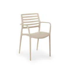 ROCA NEGRA - Silla Louise XL de polipropileno reforzado con fibra de vidrio color Beige