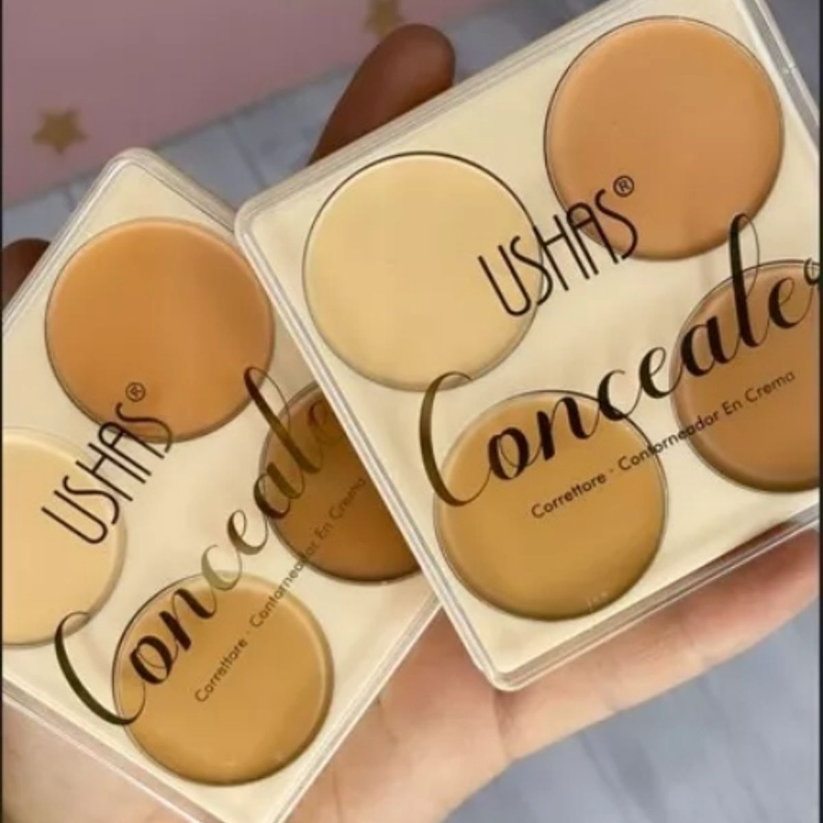 USHAS - Paleta De Corrector y Contorno En Crema Ushas.