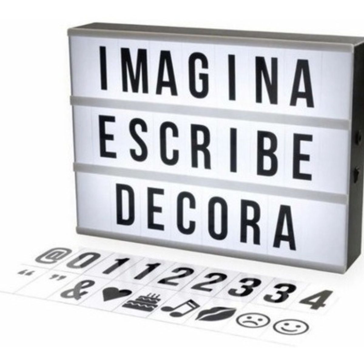 U BUY - Pizarra A4 Caja De Luz Led Lightbox Con Letras Y Emojis