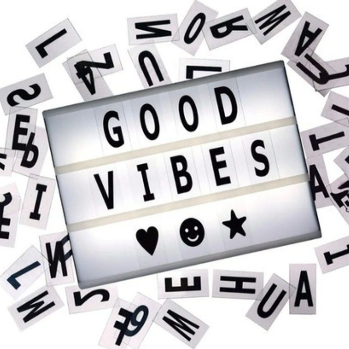 U BUY - Pizarra A4 Caja De Luz Led Lightbox Con Letras Y Emojis