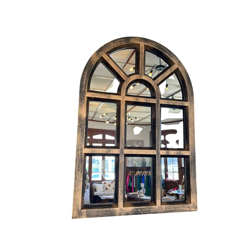 GENERICO - Espejo Café con Diseño Ventana