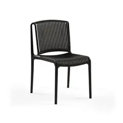 ROCA NEGRA - Silla Nes de polipropileno reforzado con fibra de vidrio color Negro