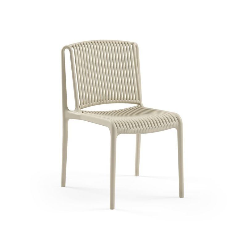 ROCA NEGRA - Silla Nes de polipropileno reforzado con fibra de vidrio color Beige