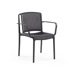 ROCA NEGRA - Silla Nes XL de polipropileno reforzado con fibra de vidrio color Negro